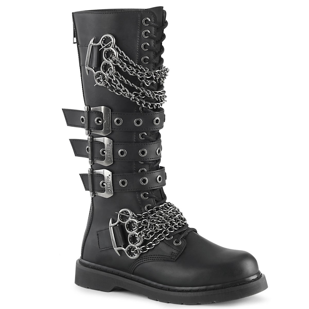 Demonia Bolt-450 Vegan Bőr Női Harci bakancs Fekete | CIHT-Ⅺ