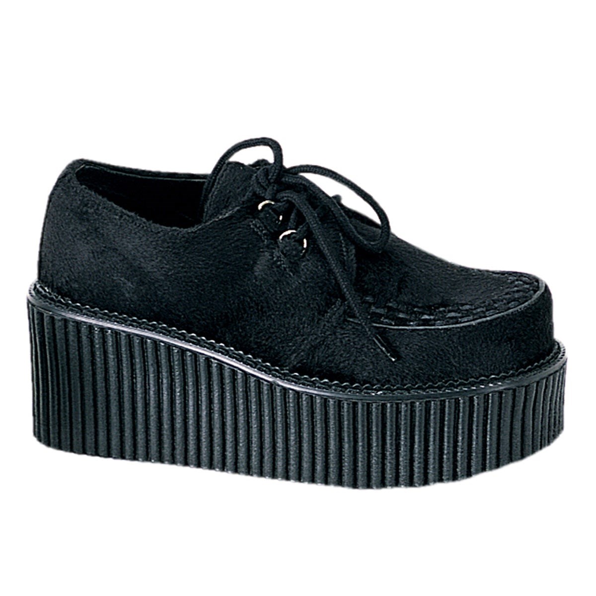 Demonia Creeper-202 Fur Női Creeper Cipő Fekete | EPGK-Ⅹ