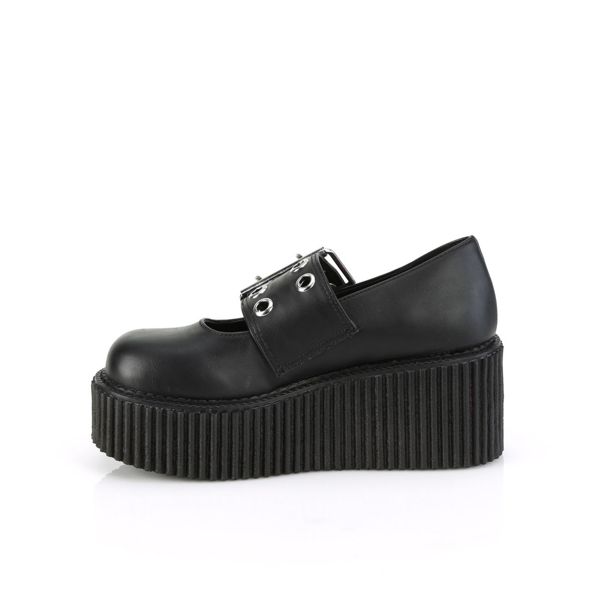 Demonia Creeper-230 Vegan Bőr Női Creeper Cipő Fekete | PIBW-Ⅹ