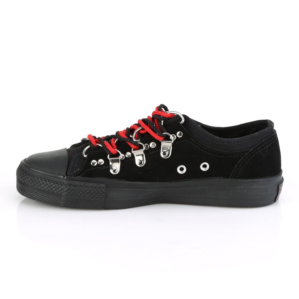 Demonia Deviant-05 Vászon-Velúr Női Sneakers Fekete | QHJL-Ⅲ
