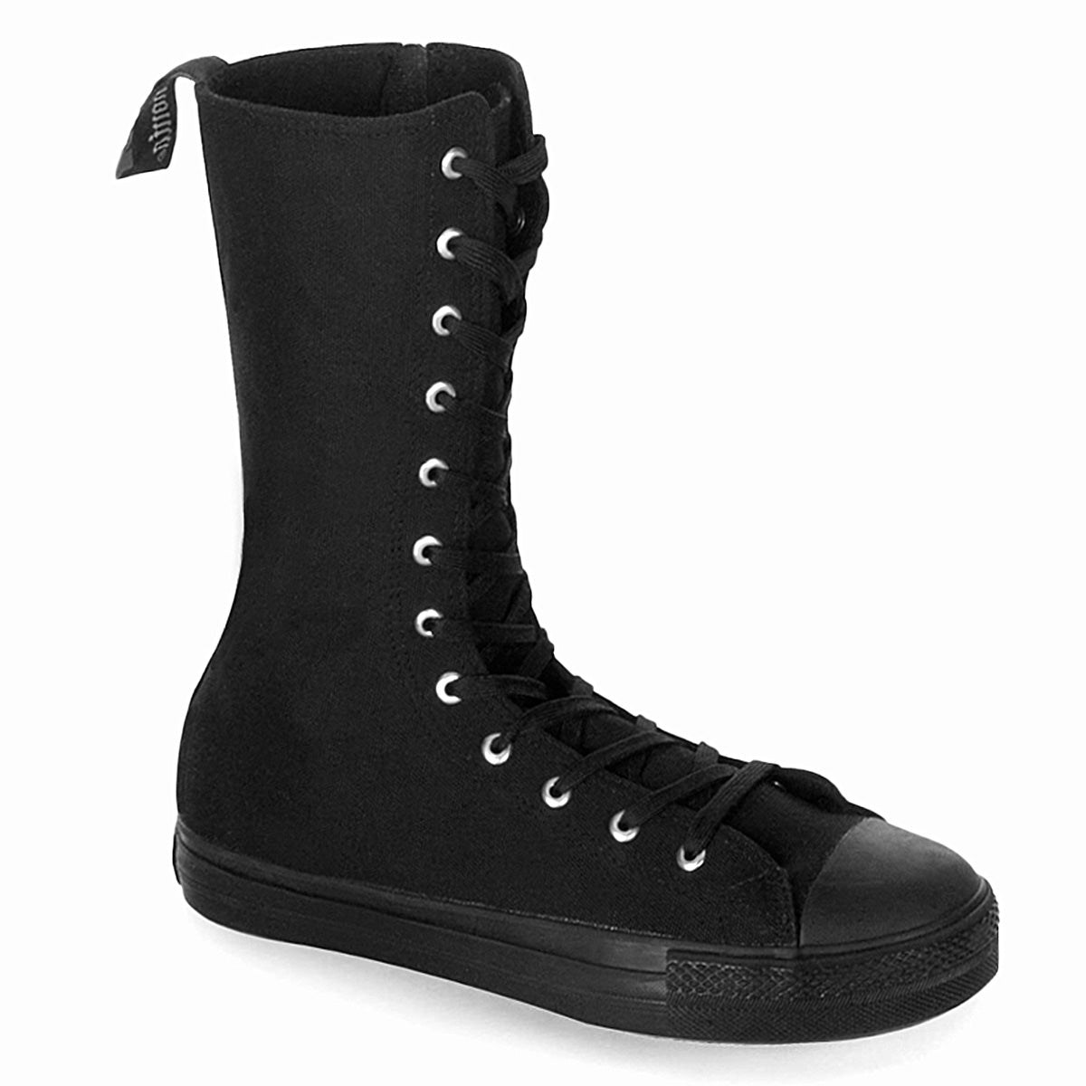 Demonia Deviant-201 Vászon Női Sneakers Fekete | KCIF-Ⅷ