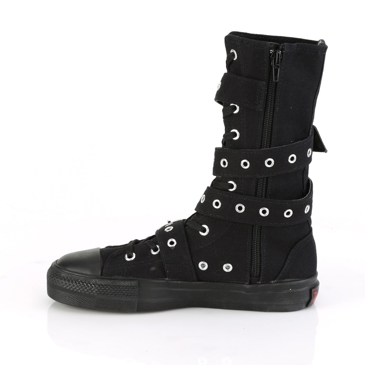 Demonia Deviant-204 Vászon Férfi Sneakers Fekete | IAJS-Ⅸ