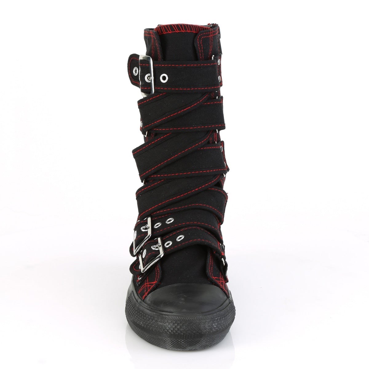 Demonia Deviant-207 Vászon Női Sneakers Fekete | LMVD-Ⅻ