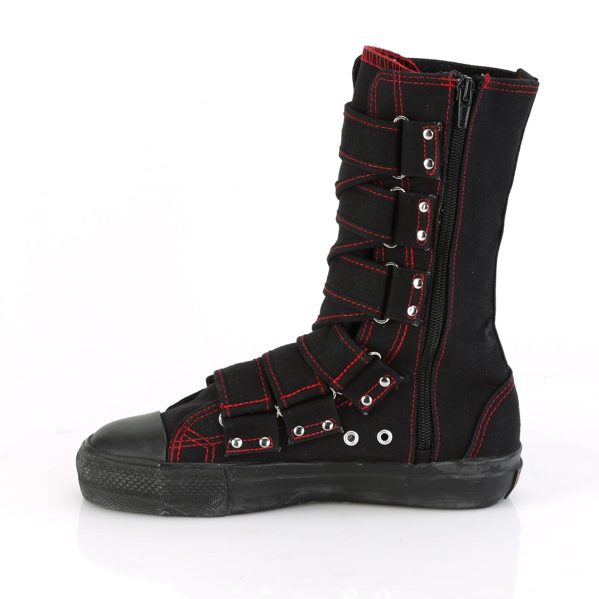 Demonia Deviant-207 Vászon Női Sneakers Fekete | LMVD-Ⅻ