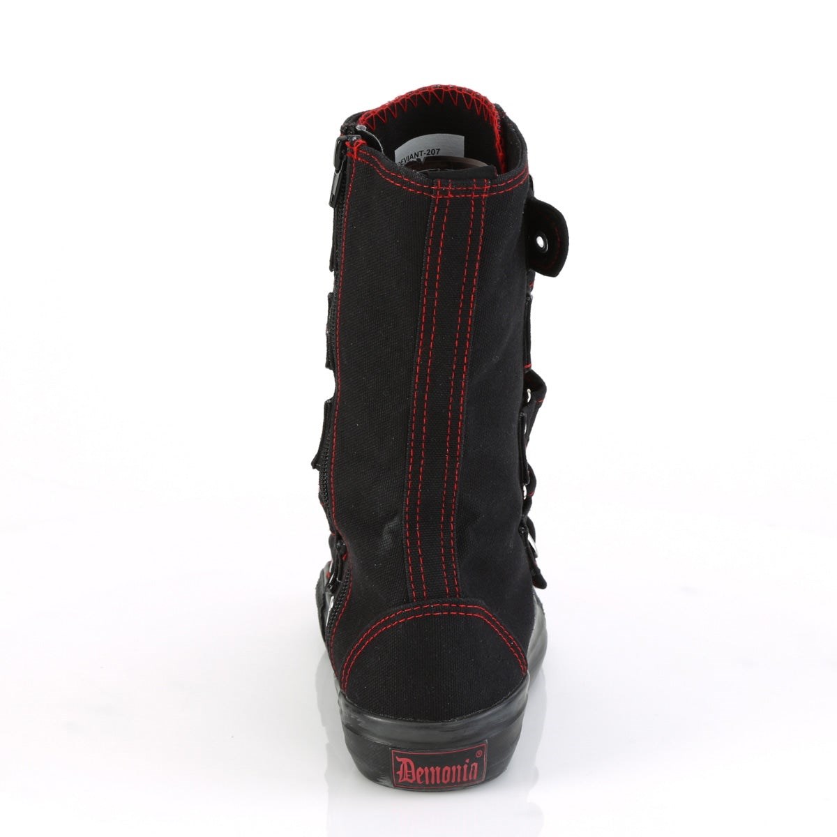 Demonia Deviant-207 Vászon Női Sneakers Fekete | LMVD-Ⅻ