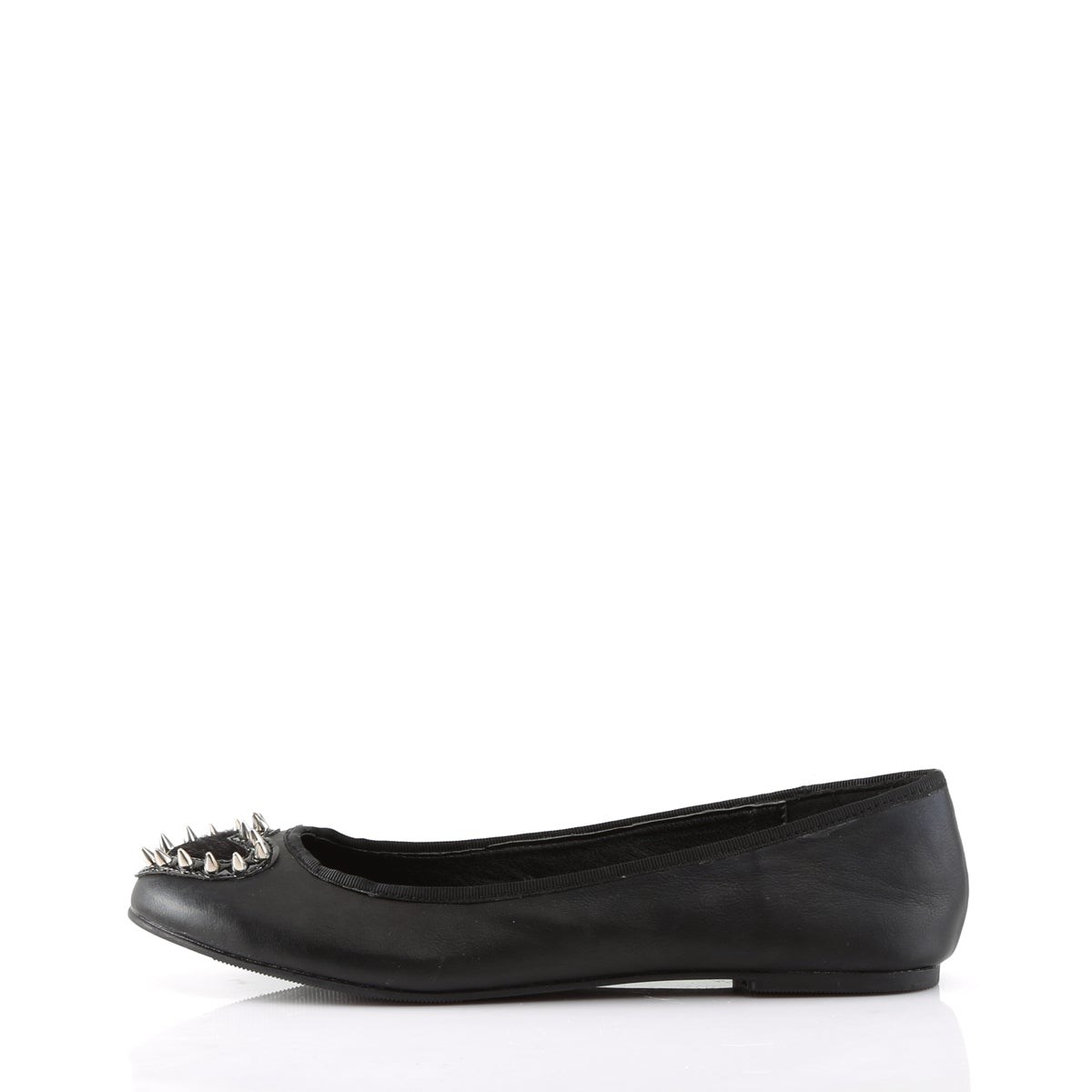 Demonia Star-24 Vegan Bőr-Pony Faux Fur Női Balerina Cipő Fekete | TPQO-Ⅵ
