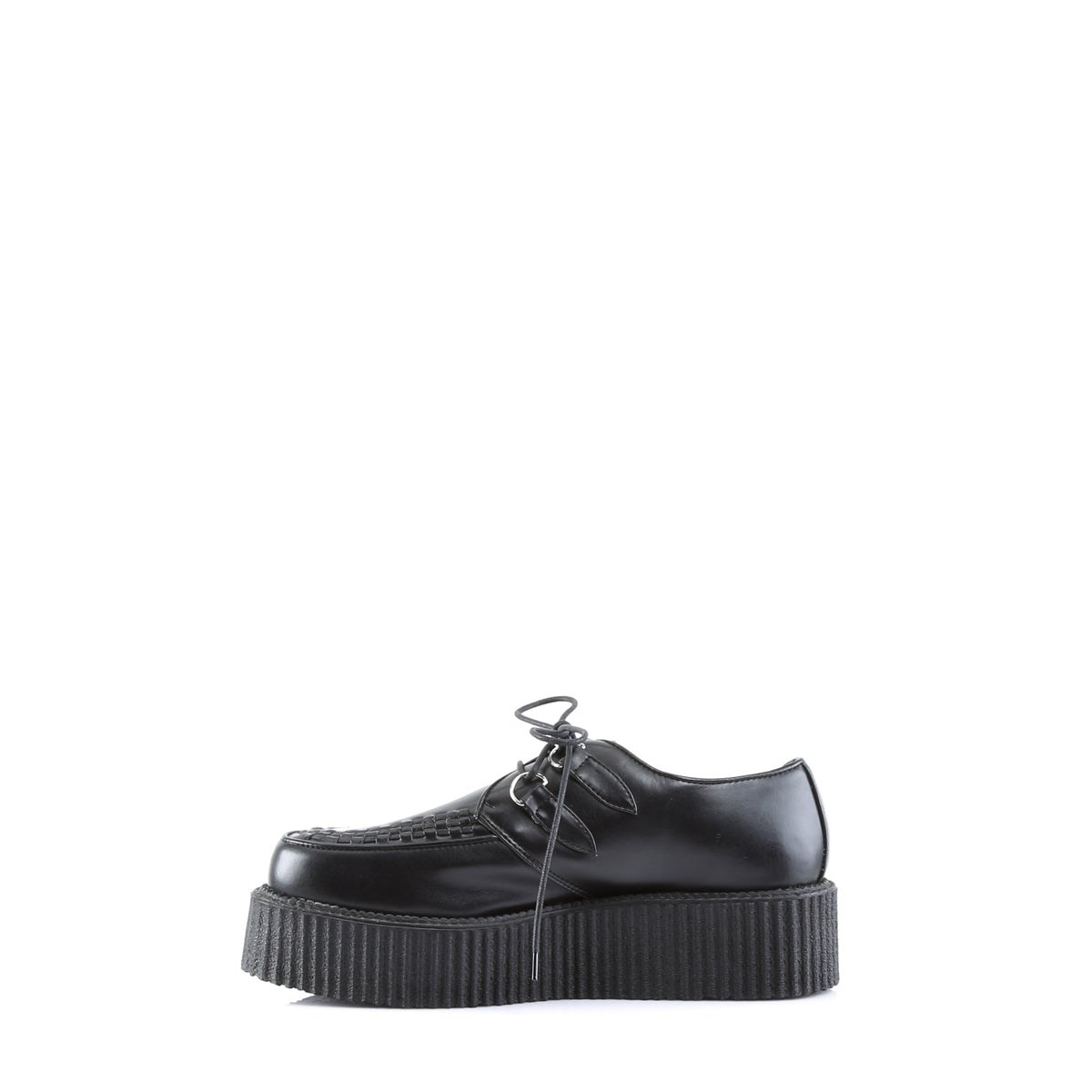 Demonia V-CREEPER-502 Vegan Bőr Férfi Creeper Cipő Fekete | MFEW-Ⅻ