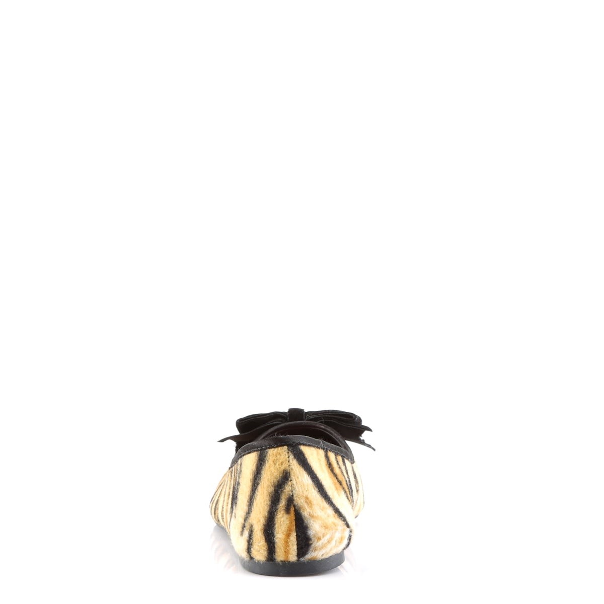 Demonia Vail-02 Tiger Print Faux Hair Női Balerina Cipő Világos Barna | WNKY-Ⅶ