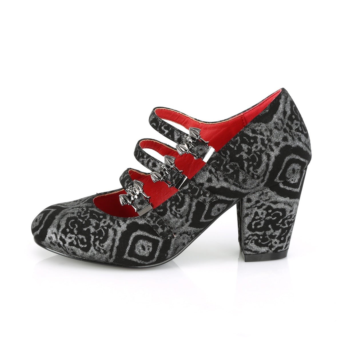 Demonia Vivika-38 Faux Nubuck Bőr Női Magassarkú Cipő Fekete Titán | EXML-Ⅹ